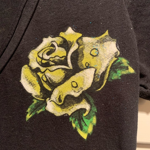 *Rare* Sinful Rhinestone Bird & Rose Shirt - Picture 4 of 9